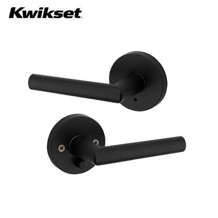 Kwikset: Milan Privecy Lever with Round Rose / Iron Black -  KWS-155MIL-RDT-514